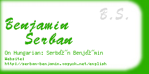 benjamin serban business card